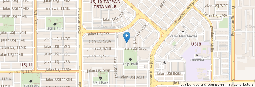 Mapa de ubicacion de UNI Pharmacy en Malásia, Selangor, Majlis Bandaraya Subang Jaya.