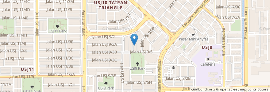 Mapa de ubicacion de Seri Restu en 马来西亚, 雪兰莪州, Majlis Bandaraya Subang Jaya.