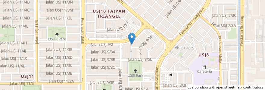 Mapa de ubicacion de Jang Pin Kitchen en Malaysia, Selangor, Majlis Bandaraya Subang Jaya.