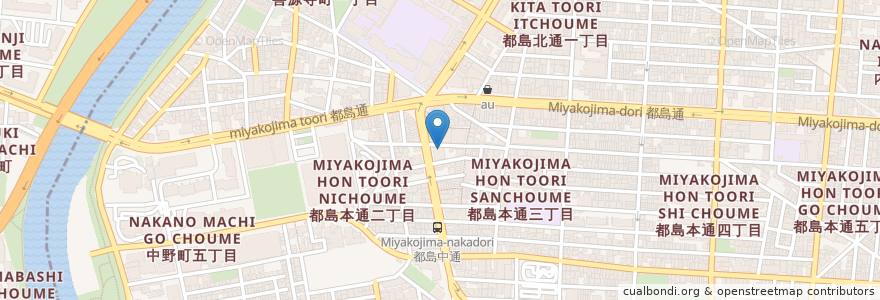 Mapa de ubicacion de はま寿司 en 일본, 오사카부, 오사카, 都島区.