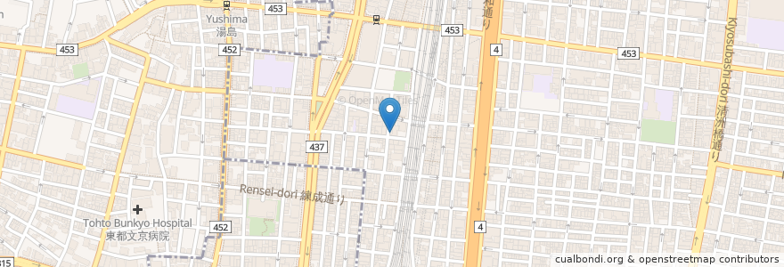 Mapa de ubicacion de アーンドラキッチン en 日本, 東京都, 台東区.
