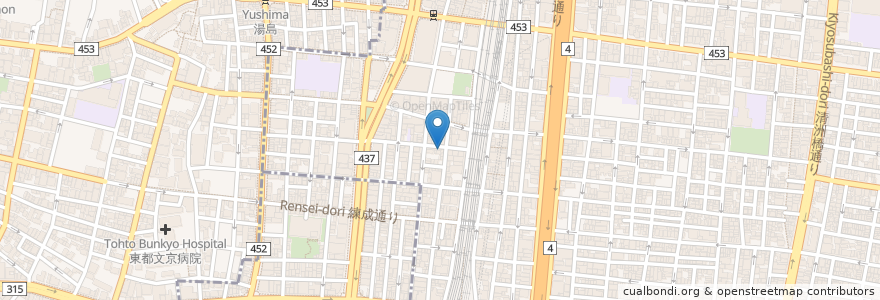 Mapa de ubicacion de 羊香味坊 en 日本, 東京都, 台東区.