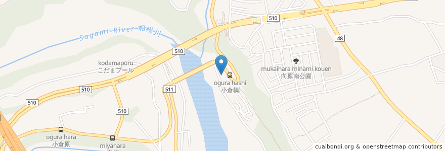 Mapa de ubicacion de 桂川亭 en 日本, 神奈川縣, 相模原市, 緑区.