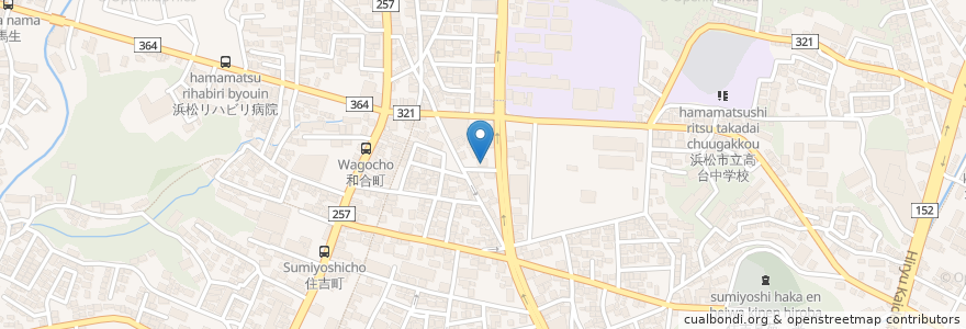 Mapa de ubicacion de 中国料理　華都 en 일본, 시즈오카현, 浜松市, 中区.