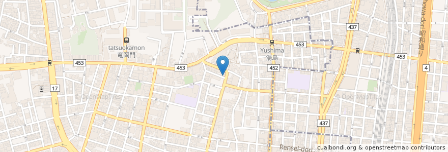 Mapa de ubicacion de 湯島歯科医院 en Japão, Tóquio.