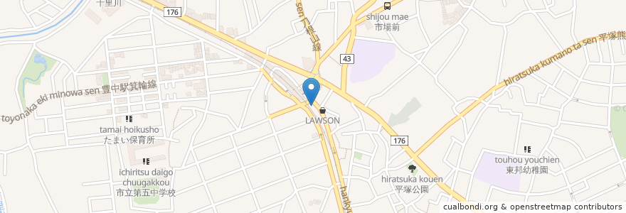 Mapa de ubicacion de Il Paradosso en 日本, 大阪府, 豊中市.