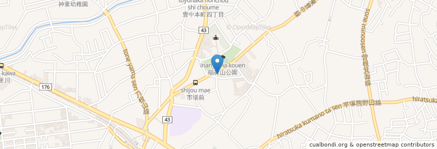 Mapa de ubicacion de molt buno en Japan, Präfektur Osaka, 豊中市.