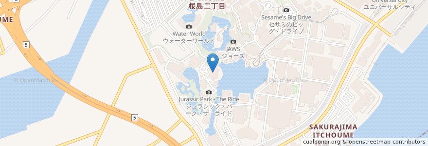 Mapa de ubicacion de ディスカバリー・レストラン en Japon, Préfecture D'Osaka, 大阪市, 此花区.