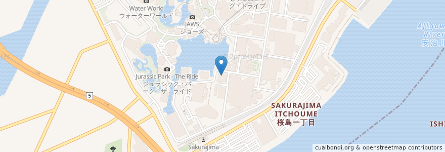 Mapa de ubicacion de ルイズ N.Y, ピザパーラー en Japão, 大阪府, 大阪市, 此花区.