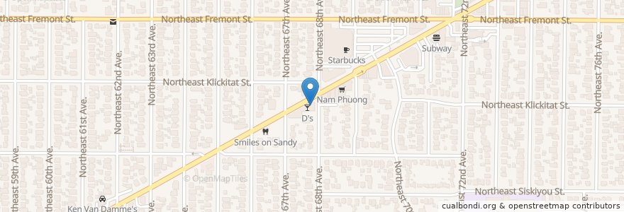 Mapa de ubicacion de Brick House Pizzeria en États-Unis D'Amérique, Oregon, Portland, Multnomah County.