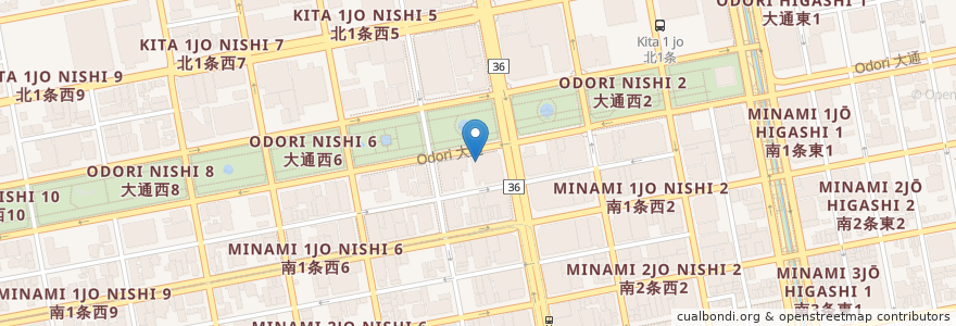 Mapa de ubicacion de 清野内科クリニック en Japón, Prefectura De Hokkaidō, 石狩振興局, Sapporo, 中央区.