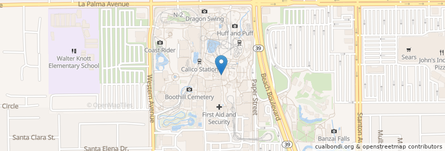 Mapa de ubicacion de Sutter's Funnel Cake en États-Unis D'Amérique, Californie, Orange County, Buena Park.