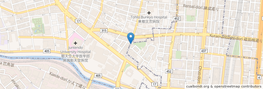 Mapa de ubicacion de 神田小松屋 en 日本, 東京都, 文京区, 千代田区.