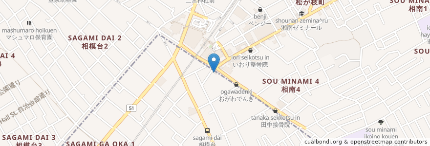 Mapa de ubicacion de よゆう灼々 en 日本, 神奈川県, 相模原市, 南区.