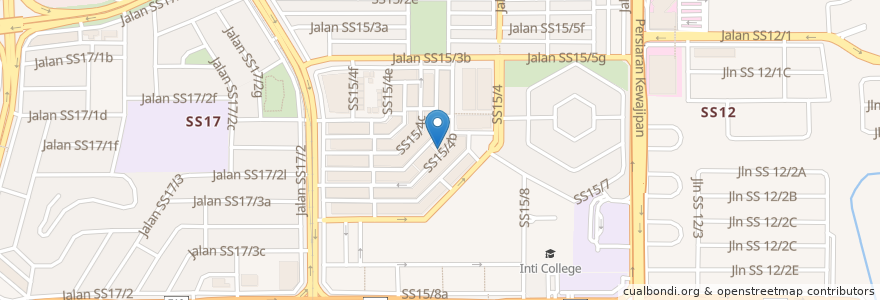 Mapa de ubicacion de TANA CENTRE en Malaysia, Selangor, Subang Jaya City Council.