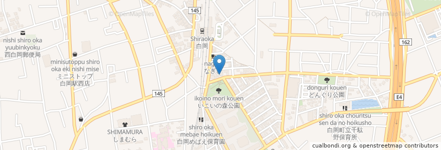 Mapa de ubicacion de 本木歯科医院 en 日本, 埼玉县, 白岡市.