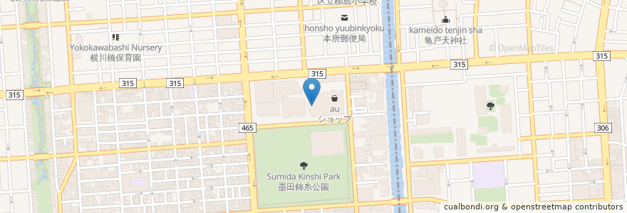 Mapa de ubicacion de 맥도날드 en 일본, 도쿄도.