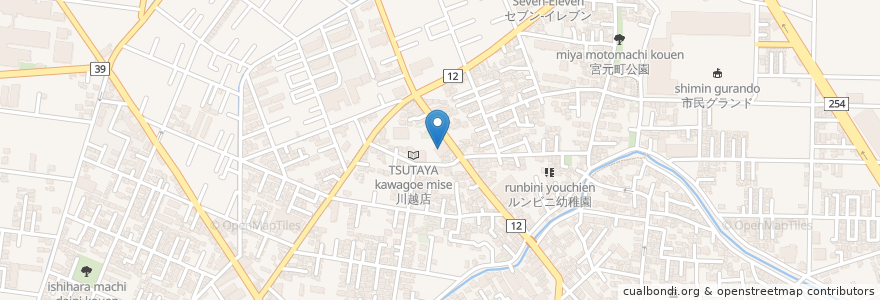 Mapa de ubicacion de 和食よへい 川越店 en Japan, Präfektur Saitama, 川越市.