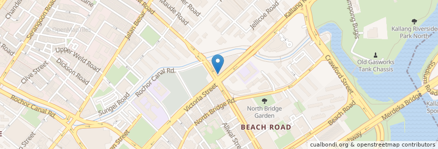 Mapa de ubicacion de Founder Bakut Teh en 싱가포르, Central.