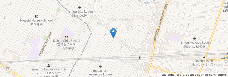 Mapa de ubicacion de にしわき歯科 en 日本, 东京都/東京都, 杉並区.