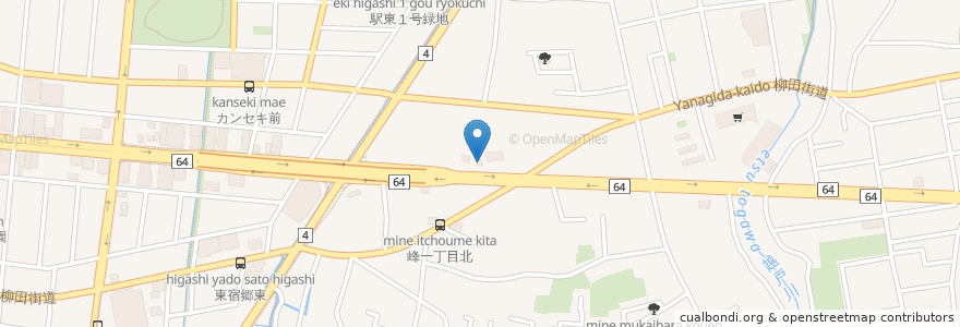 Mapa de ubicacion de 中華トントン en Jepun, 栃木県, 宇都宮市.