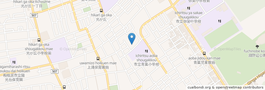 Mapa de ubicacion de 光が丘公民館 en 일본, 가나가와현, 相模原市, 中央区.