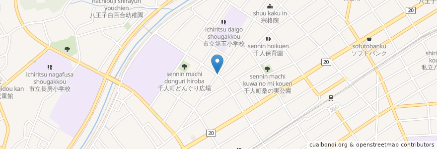 Mapa de ubicacion de 蕎麦 坐忘 en Japão, Tóquio, 八王子市.