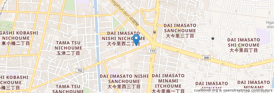 Mapa de ubicacion de パークンパーク大今里 en اليابان, أوساكا, أوساكا, 東成区.