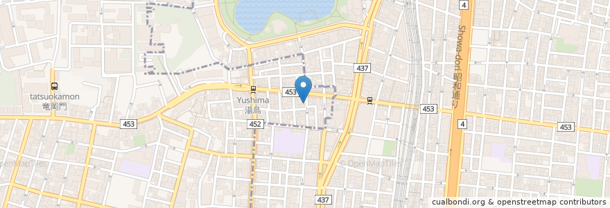 Mapa de ubicacion de 東大門 en 日本, 東京都, 台東区.
