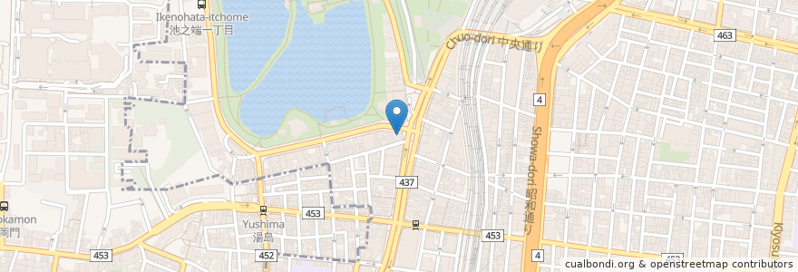 Mapa de ubicacion de HUB en Japan, Tokio, 台東区.