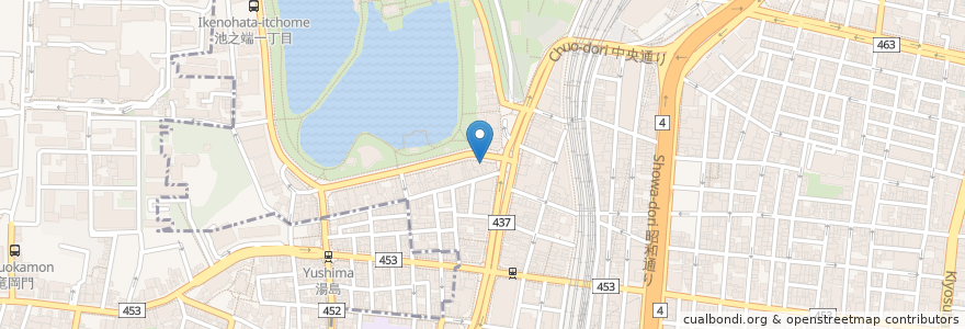 Mapa de ubicacion de 窯焼きPIZZA WINE BAR en 日本, 東京都, 台東区.