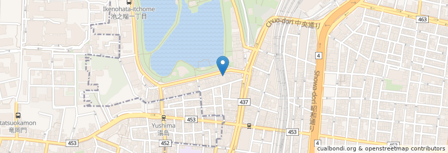 Mapa de ubicacion de 上野透析クリニック en Japão, Tóquio, 台東区.