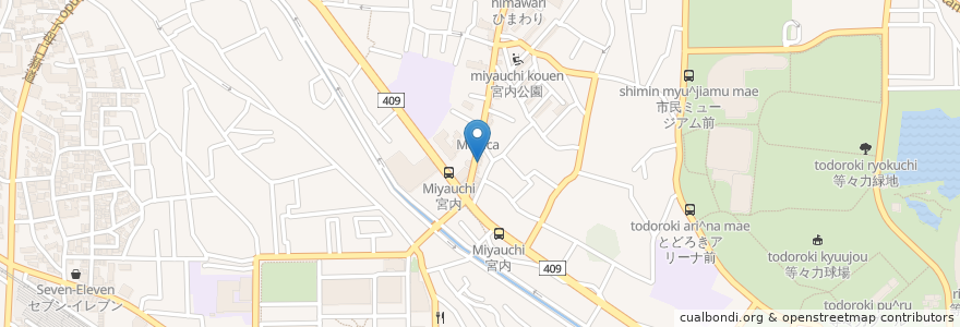 Mapa de ubicacion de みやうち整骨院 en Japan, 神奈川県, 川崎市, 中原区.