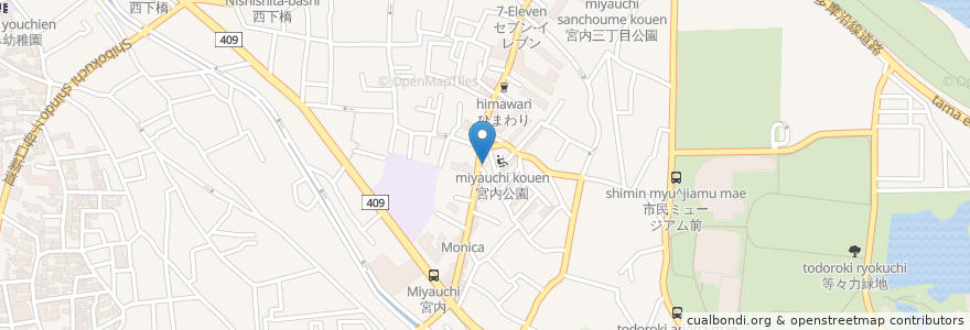 Mapa de ubicacion de まつやま歯科 en Japan, 神奈川県, 川崎市, 中原区.