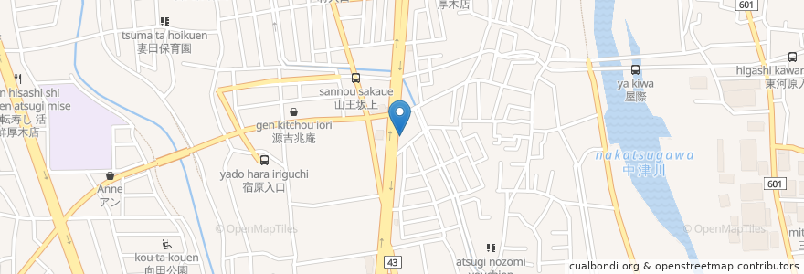 Mapa de ubicacion de 厚木家 en 日本, 神奈川縣, 厚木市.