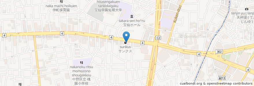 Mapa de ubicacion de じゃんだら en اليابان, 東京都, 中野区.