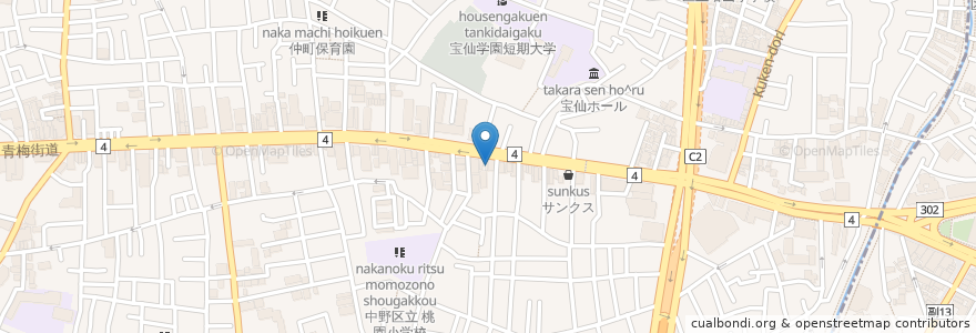 Mapa de ubicacion de Thai STATION en Japon, Tokyo, 中野区.