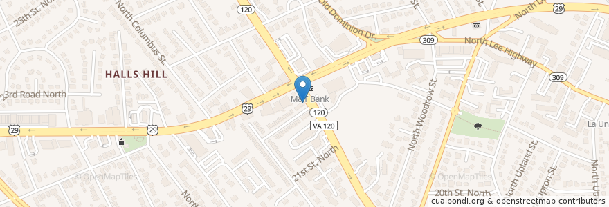 Mapa de ubicacion de Livin' The Pie Life en 미국, 버지니아, Arlington County, Arlington.