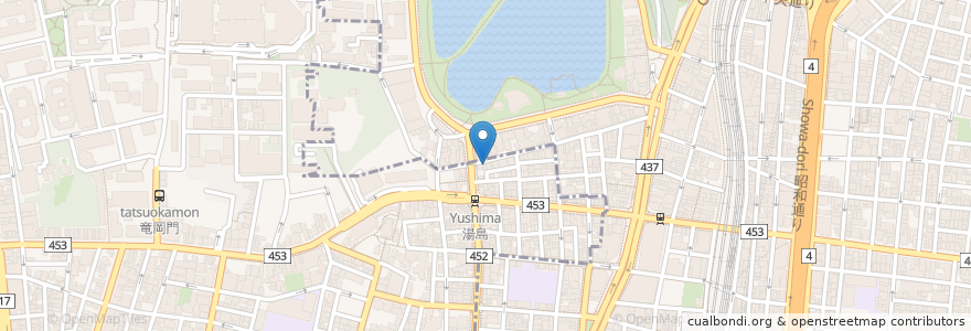 Mapa de ubicacion de 梅田食堂 en ژاپن, 東京都, 台東区.