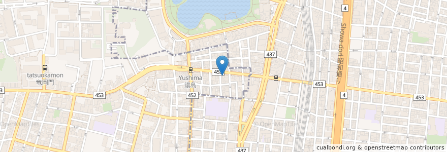 Mapa de ubicacion de 渡辺耳鼻咽喉科医院 en Japão, Tóquio, 台東区.