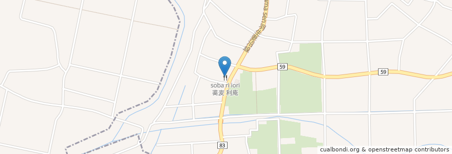 Mapa de ubicacion de 蕎麦 利庵 en اليابان, 埼玉県, 熊谷市, 行田市.