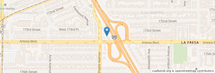 Mapa de ubicacion de Neno's Cafe en Estados Unidos Da América, Califórnia, Los Angeles County.