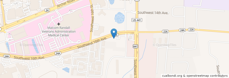 Mapa de ubicacion de Ronald McDonald House en الولايات المتّحدة الأمريكيّة, فلوريدا, Alachua County, City Of Gainesville Municipal Boundaries, Gainesville.