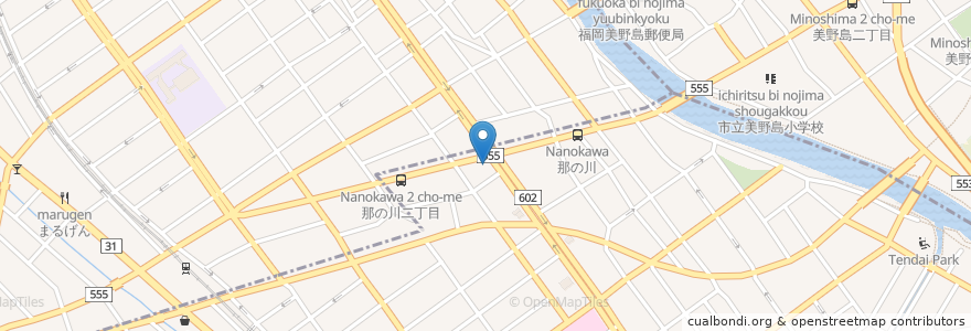 Mapa de ubicacion de かに本家 en 日本, 福冈县, 福冈市, 中央区.