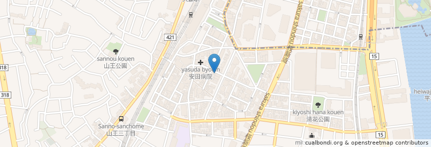 Mapa de ubicacion de 天ぷら河内家 en Japan, Tokyo, Ota.