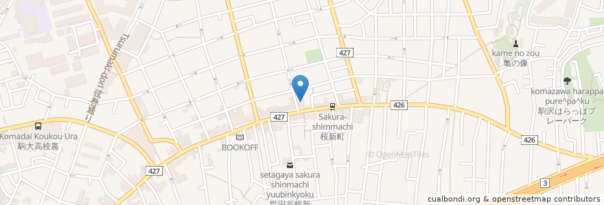 Mapa de ubicacion de 権八　桜新町 en Japan, Tokio, 世田谷区.