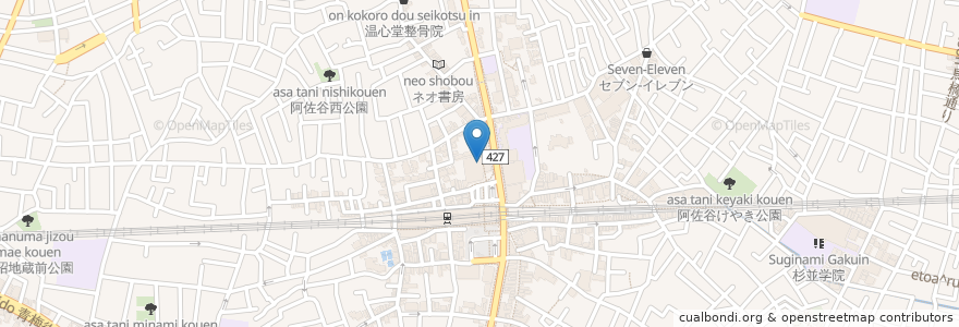 Mapa de ubicacion de マツモトキヨシ en Giappone, Tokyo, 杉並区.