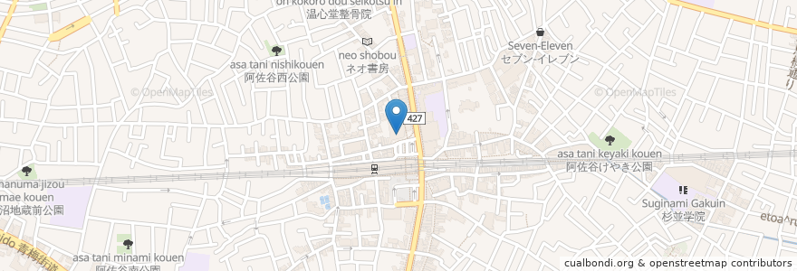 Mapa de ubicacion de 佐藤内科クリニック en اليابان, 東京都, 杉並区.
