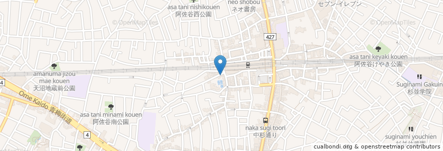 Mapa de ubicacion de 琥珀茶房 en 日本, 东京都/東京都, 杉並区.