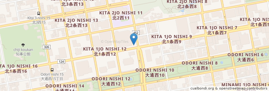 Mapa de ubicacion de ポロクルポート 8 北1西11 ロイトン札幌 en Japan, 北海道, 石狩振興局, Sapporo, 中央区.